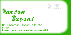 marton muzsai business card